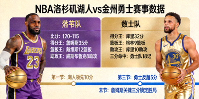 NBA 洛杉矶湖人 vs 金州勇士 赛事数据